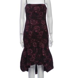 NWT High Low Aiden Mattox Black and Burgundy Dress